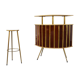 Retro bar gold and Brown and his stool