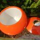 Ice bucket shape orange ball advertising "solonia" vintage 70s
