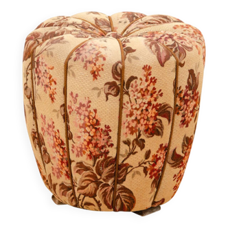 Midcentury Art Deco Pouffe by Jindřich Halabala, 1950s, Czechoslovakia