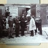 Old photograph 1900 Compagnie des chemins de fer de l'Ouest diligence Mont Saint Michel