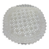 Round crocheted tablecloth