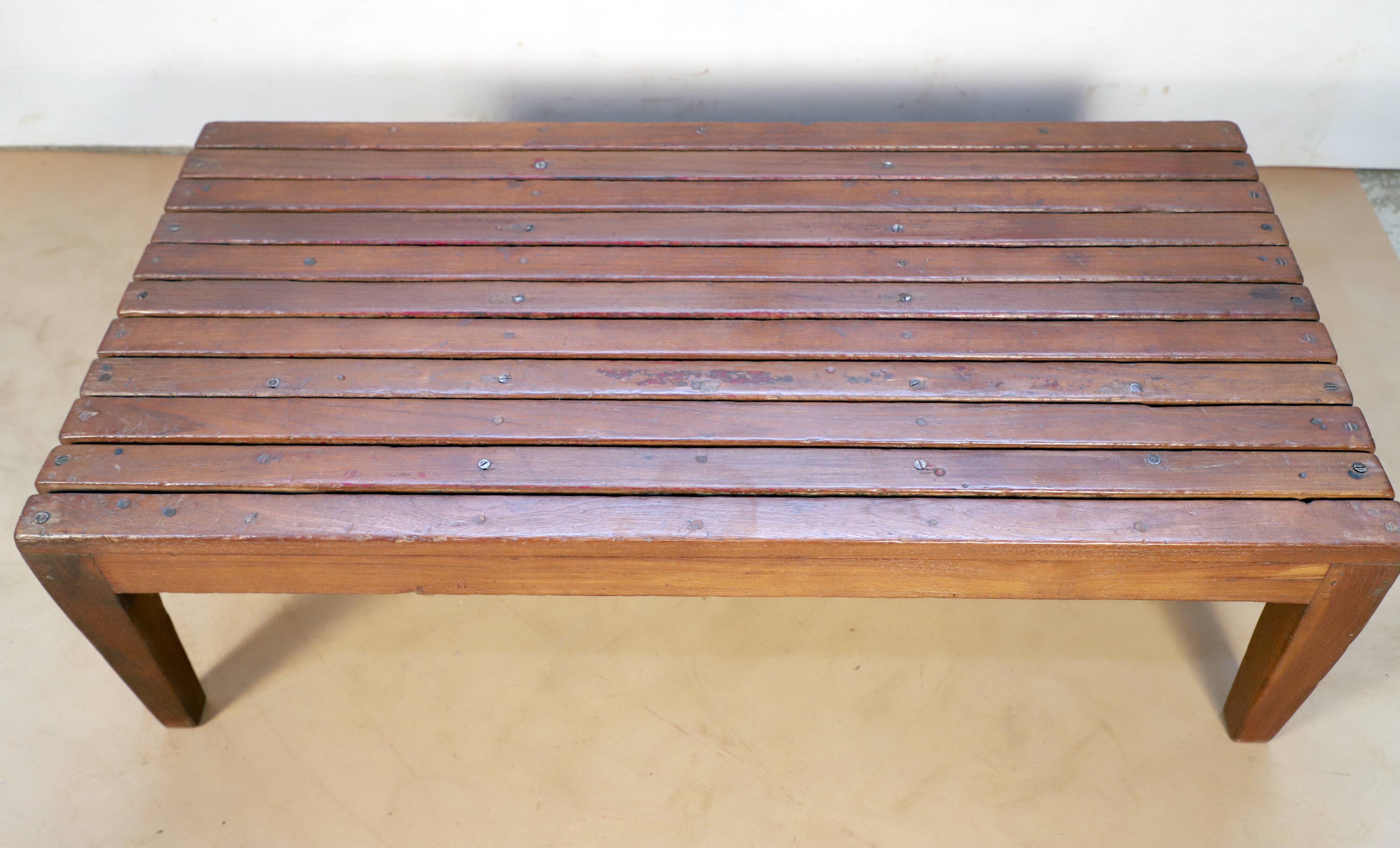 Old Burmese teak bench