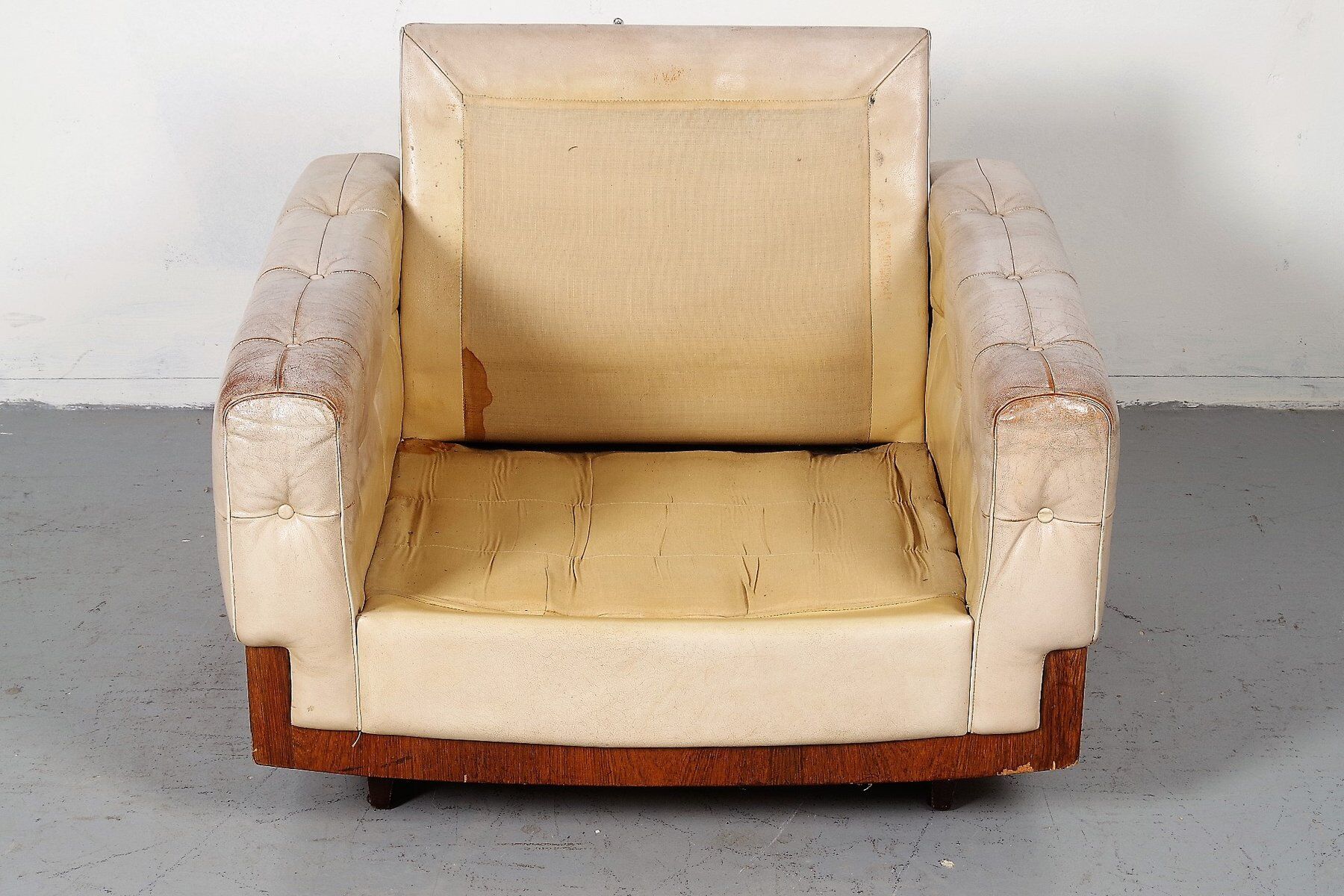 Vintage club chair in rosewood and leather