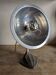 Cobra parabolic lamp with enameled cast iron base, Art Nouveau.