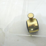 Transparent thermoformed plexi coffee table, on wheels