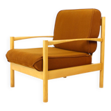 Elegant Lounge Chair In Oak, Czechoslovakia 1960s, 4 Available