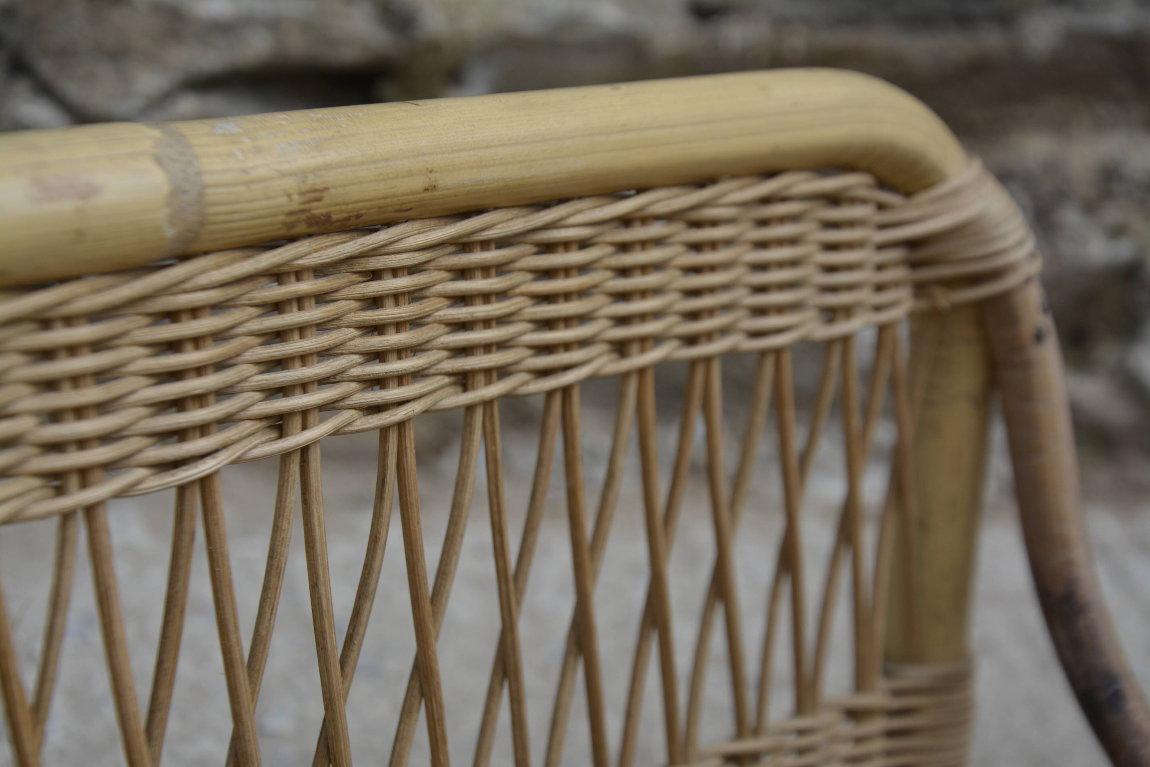 Pair of wicker bedsides