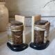Art Deco pair of onyx bookends