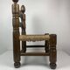 Chaise basse en bois tourné Bobbin à la manière de Charles Dudouyt, France, années 1950