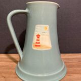 Pitcher, earthenware pitcher with headlight decoration signed Gabriella Railler