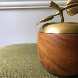 Brass apple and olive wood
