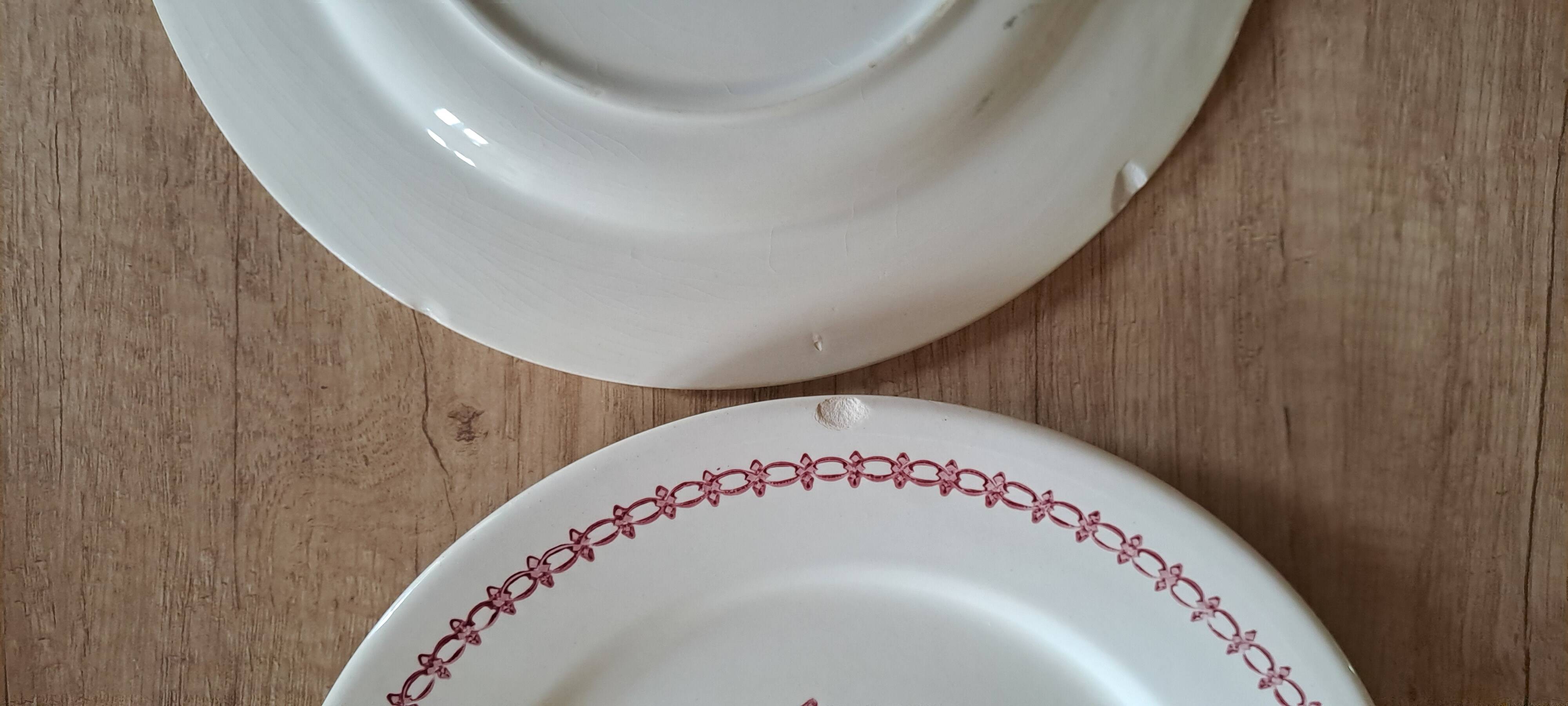 13 antique DDP France plates, 1950s-60s