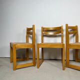 Ensemble de 5 chaises maison regain en orme