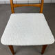 4 Scandinavian chairs, teak with boucle seats.