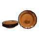 Set of 5 hollow plates in polish ceramic