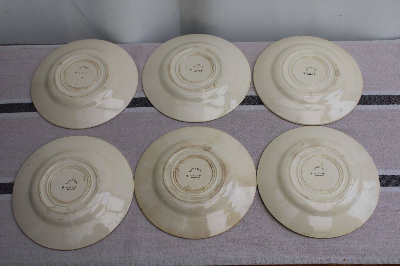 Set of 6 ceramic dessert plates
