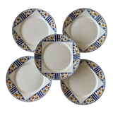 Lot de 5 assiettes en faïence de Badonviller