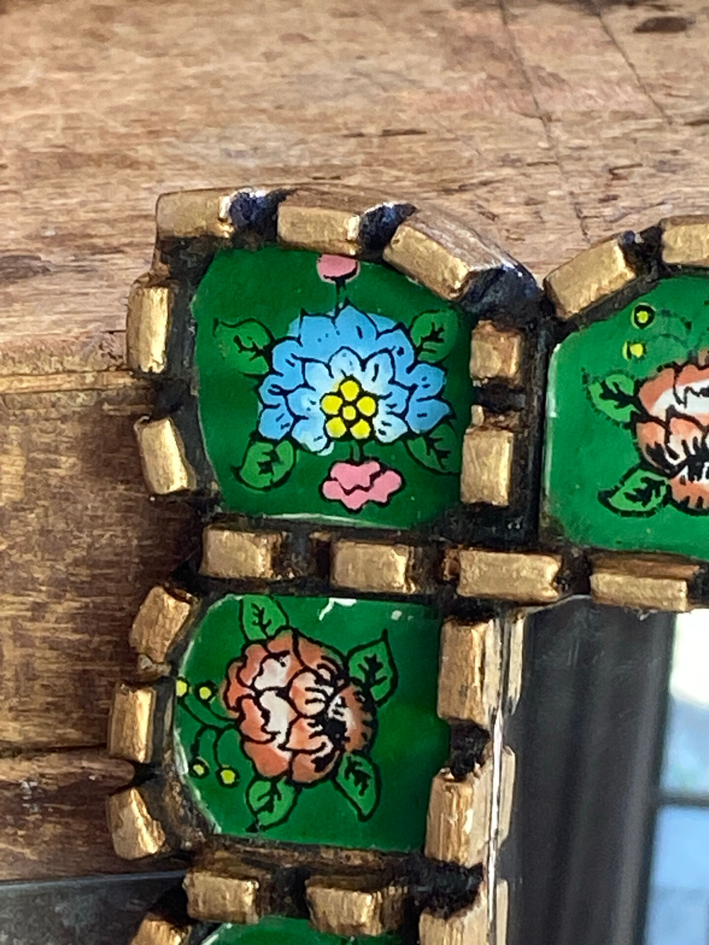 Melie péruvien en bois et verre 