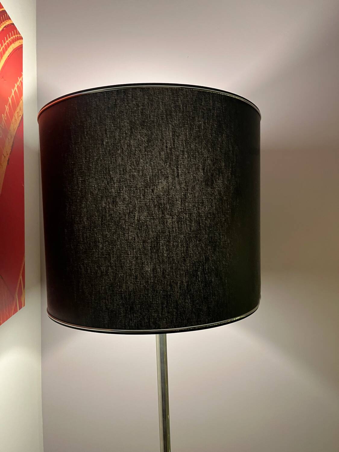 Lampadaire noir tripode vintage