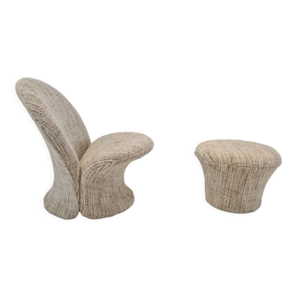 Fauteuil et ottoman modèle F572 par Pierre Paulin pour Artifort, 1967