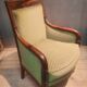 Bergere empire en plaquage  d acajou