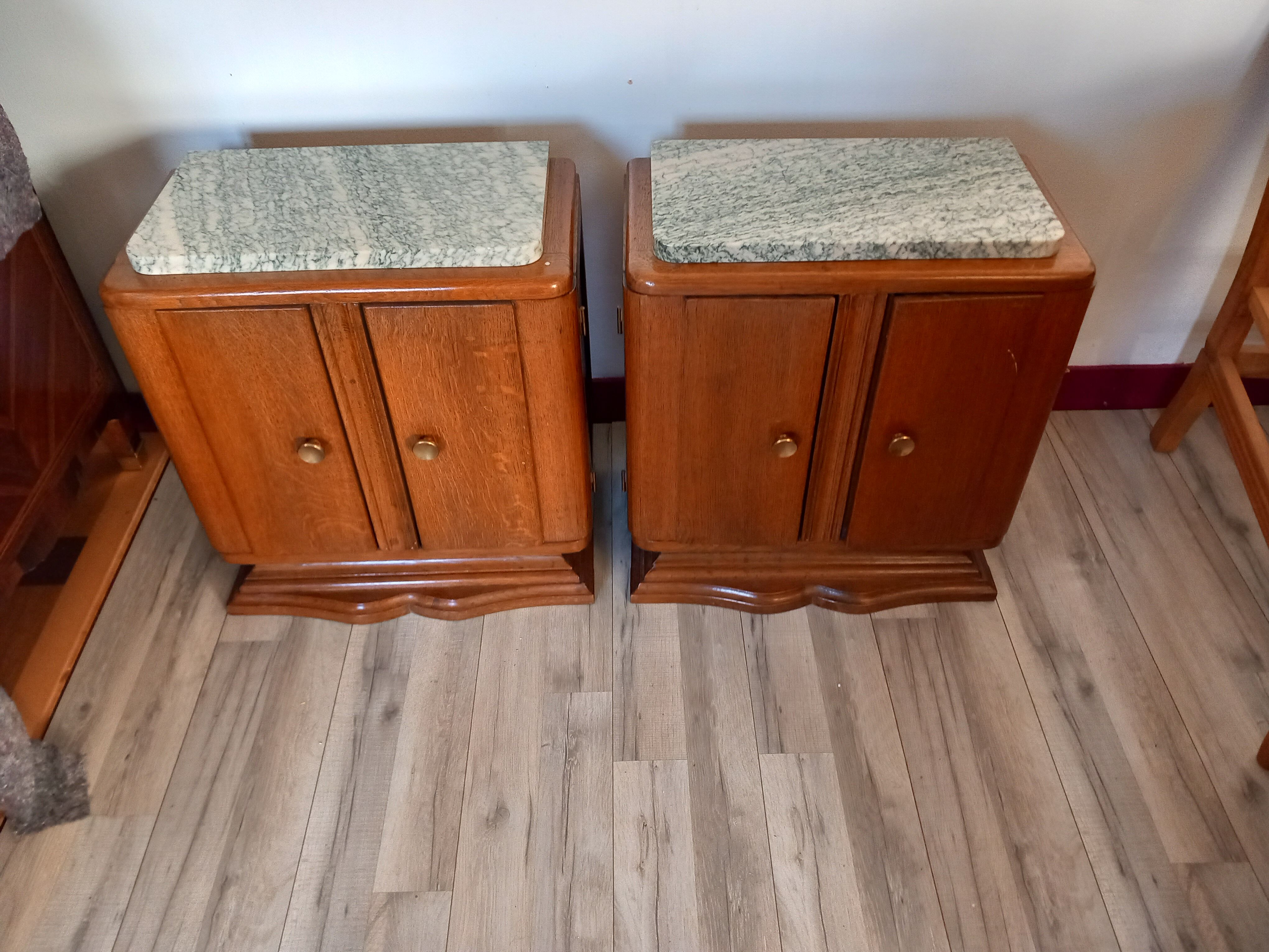 Pair of art deco bedside tables