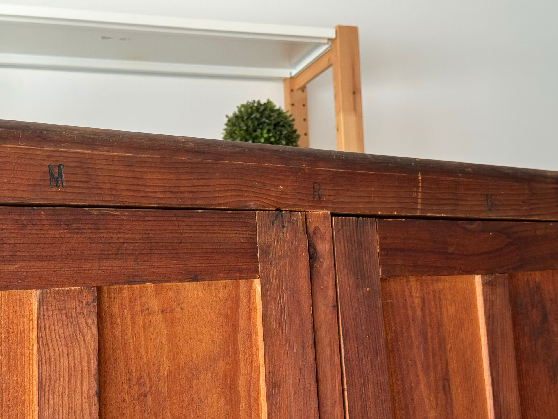 Antique pine wardrobe - Parisian vintage style