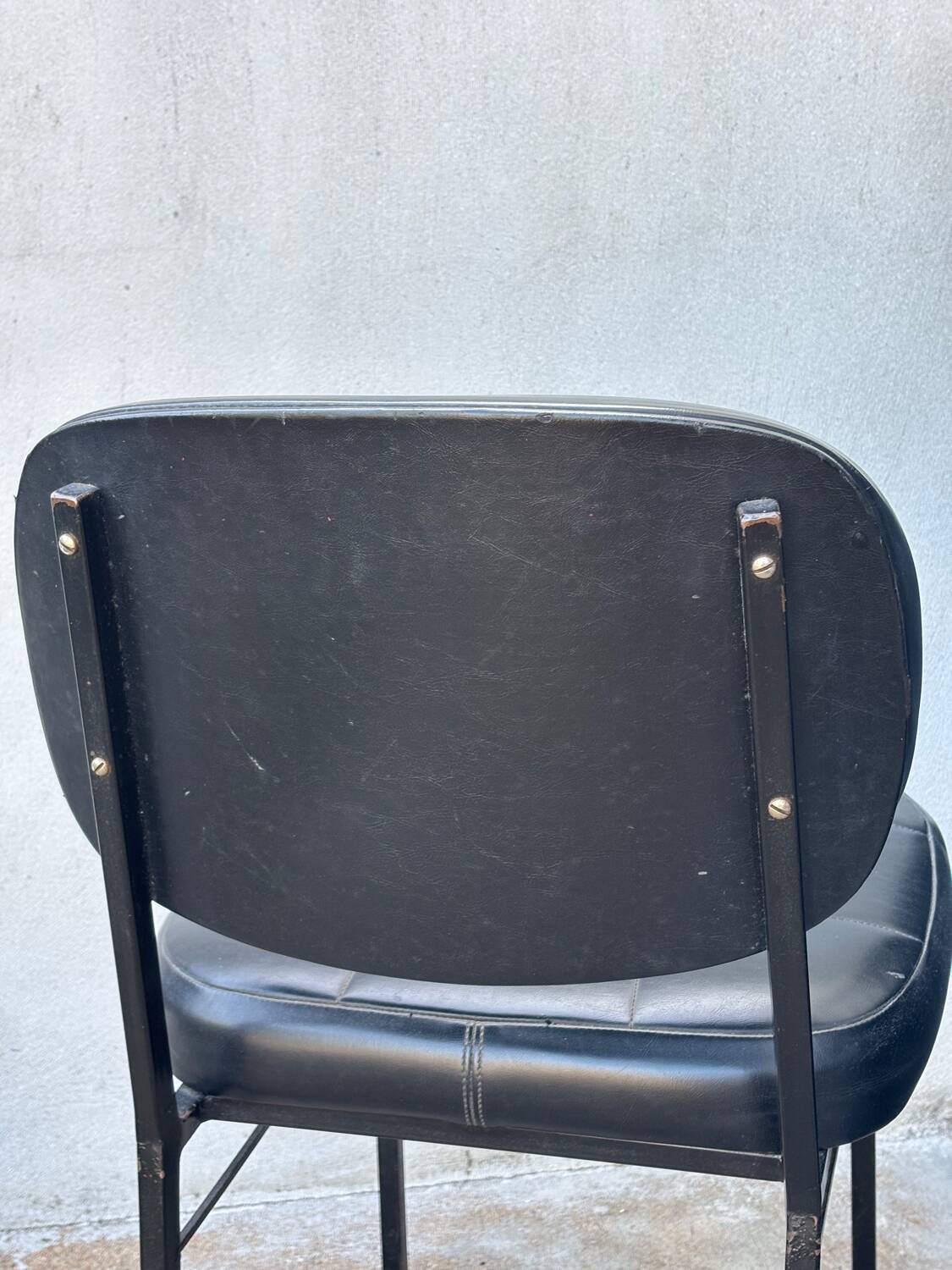 Modernist leatherette armchair