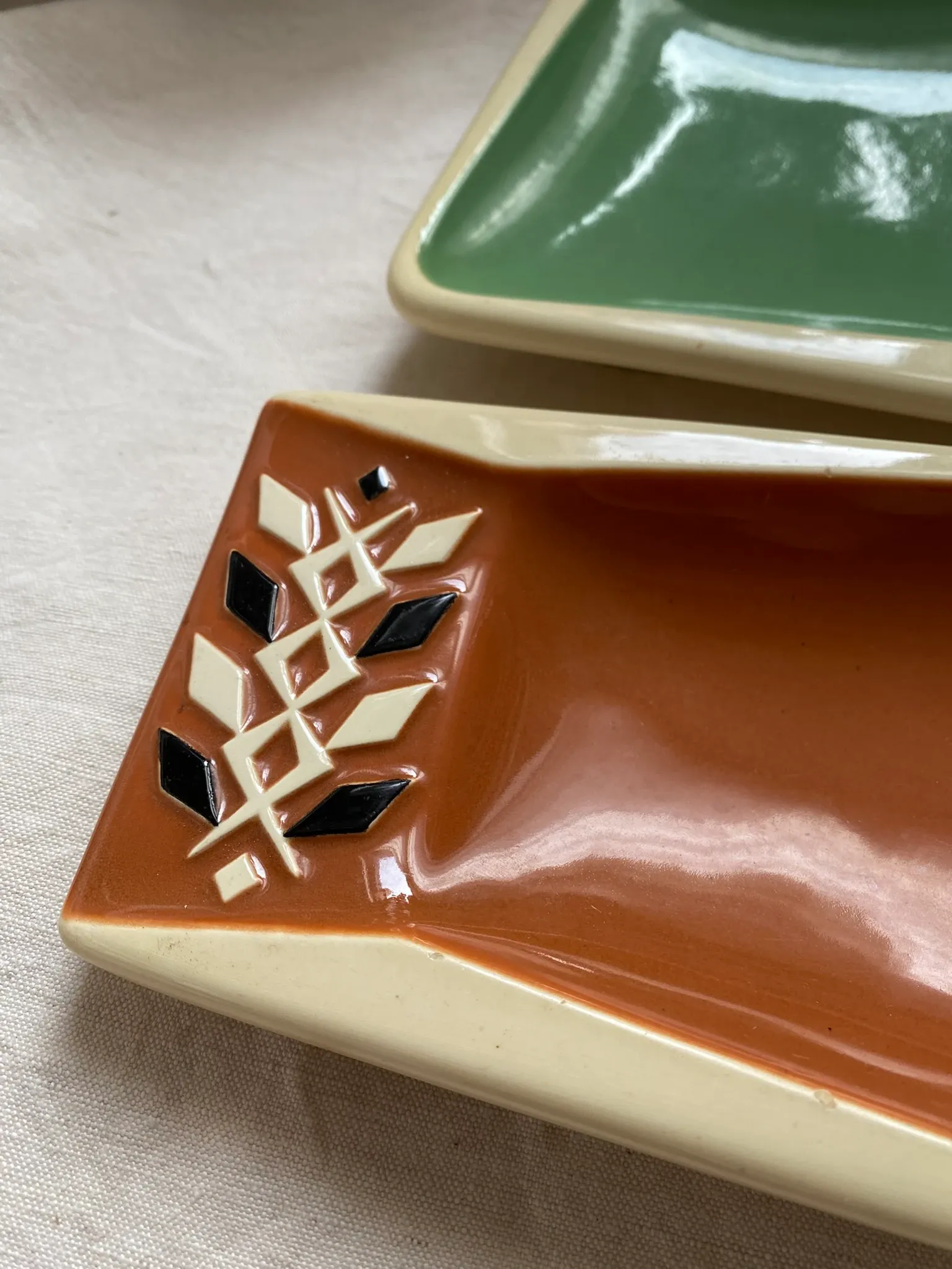 Vercéram snack bowls or dishes, 1950s