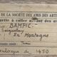 Tableau "Mountain Landscape" signed Sampic, artist from Yonne, 1950.