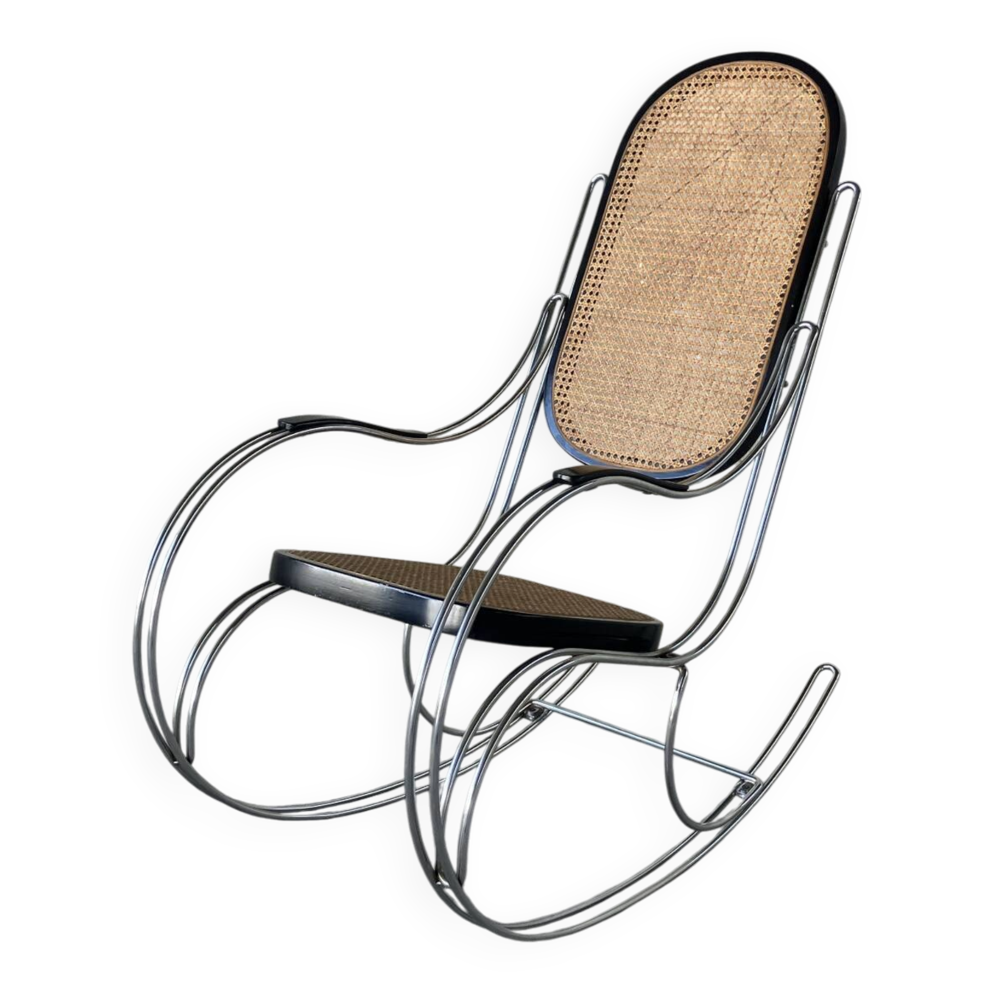 Fauteuil à bascule, rocking-chair moderniste, 1970