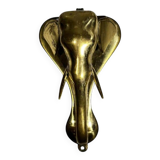 Door knocker / wall paperweight, bronze elephant sculpture