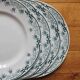 4 assiettes plates en terre de fer modèle "Blériot" Saint Amand et Hamage