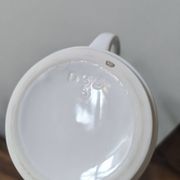 Vintage teapot herbal infuser porcelain bell rose Guy Degrenne salam