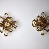 Pair of wall lamps Oscar Torlasco, Italy, 1970