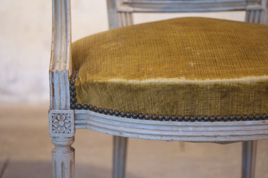 Series of four chairs Louis XVI 1940'
