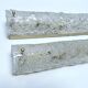 Pair of large vintage brutalist wall lights, murano glass
