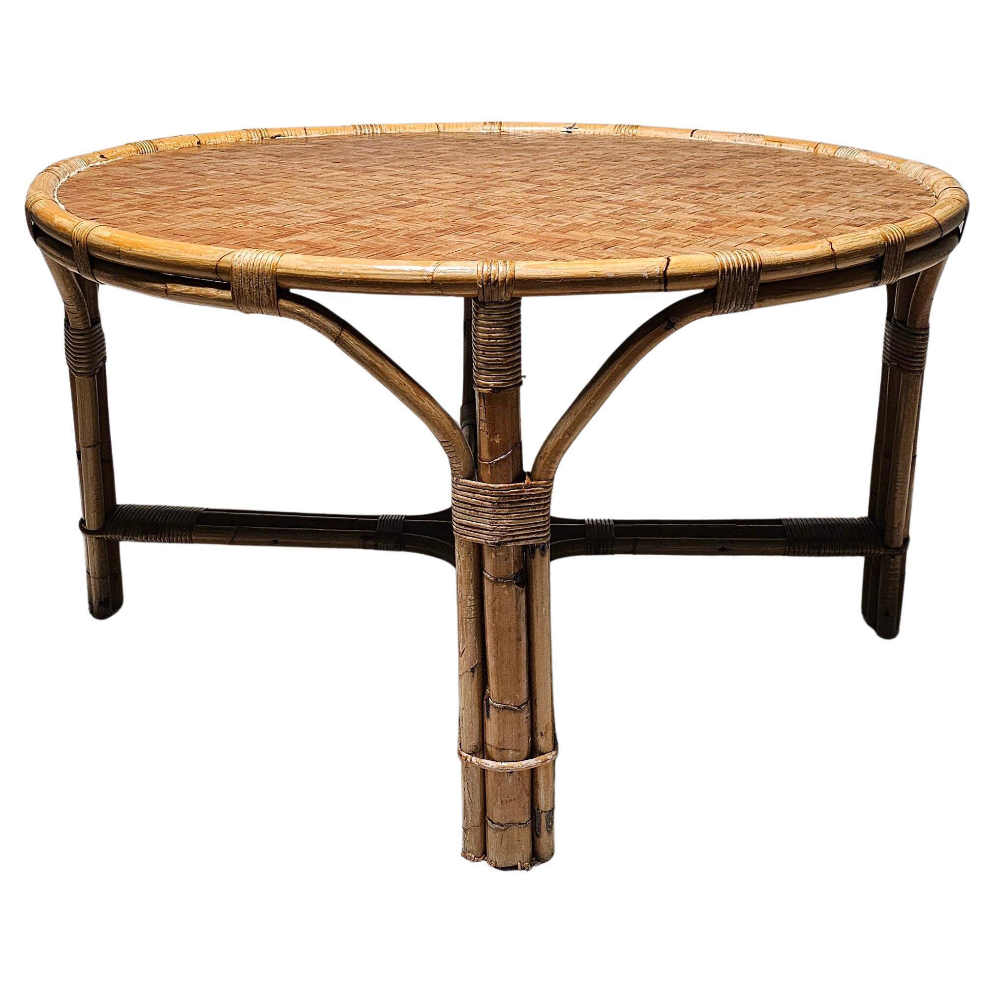Dining table "patio" in bamboo, Italy, 1960s