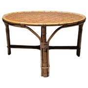 Table de salle à manger "patio" en bambou, Italie, années 1960