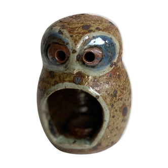 Owl pyrite stoneware photophore, Baudat