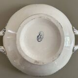 Small soup tureen or vegetable dish in iron earth Salins Vincennes model