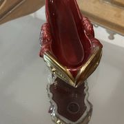 Pocket tray Michel Caugant, ruby-red ceramic and gilding - Vintage