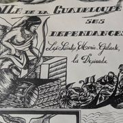 Vintage poster on Guadeloupe printed by Jarry signed by G. Costes.