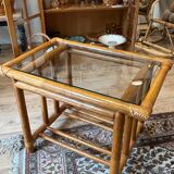 Vintage rattan coffee table