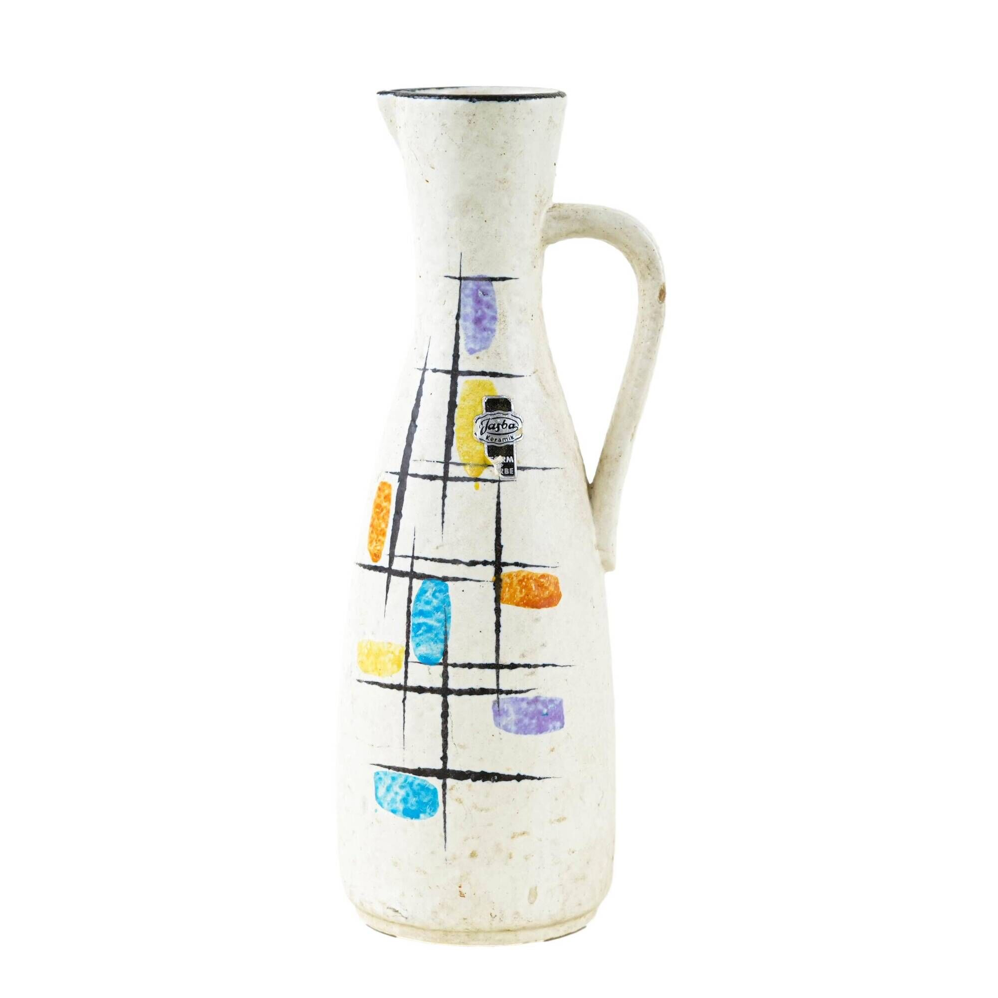 Ceramic jug, German design, 1960s, manufactured by Jasba