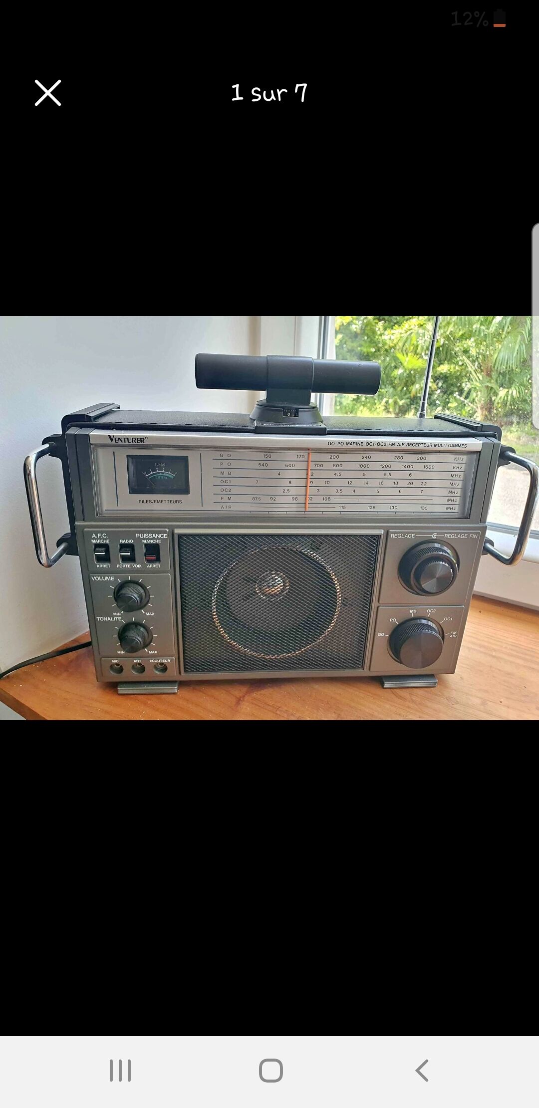 Vieux Poste Radio VENTURER N2959-5 Qui Fonctionne Encore – Super Look Vintage Pour La Déco !