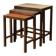 Tables gigognes Art Déco, ensemble de 3, milieu du 20e siècle, Tchécoslovaquie, 70 × 60,5 × 40 cm