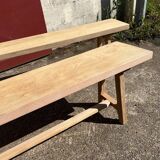 Set of 2 oak benches
