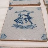 Carreaux anciens xviii siècle delft lot de 8