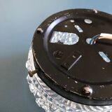 Round ceiling light in chiseled glass
